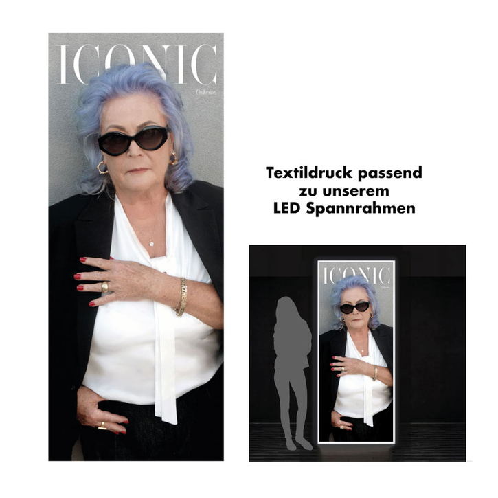 LED Lightbox Textildruck Motiv Iconic