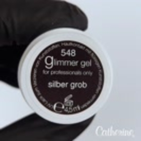 glimmer gel silber grob