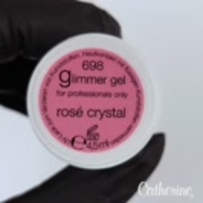 glimmer gel rosé crystal